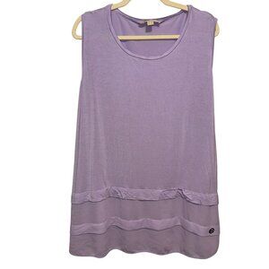 Michael Michael Kors Womens Sleeveless Top Lavender 3X Viscose & Elastane